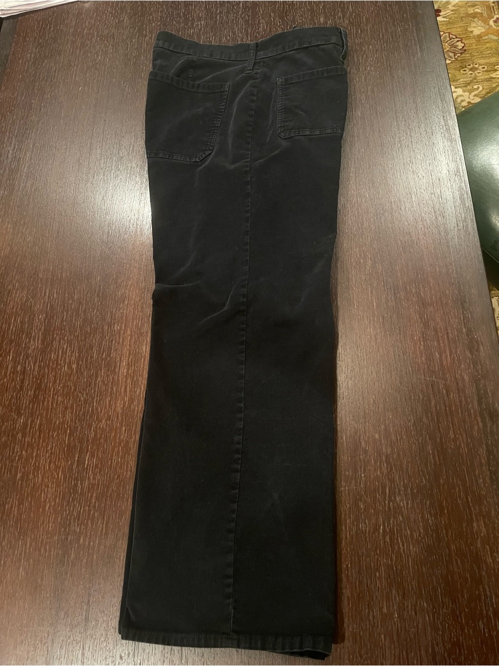 J CrewWomen’s Black Patch pocket cords wide leg - Straight Fit slightly cropped